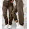 Barna magas derekú női farmernadrág – koptatott mom jeans övvel "BS1226-60" - XS