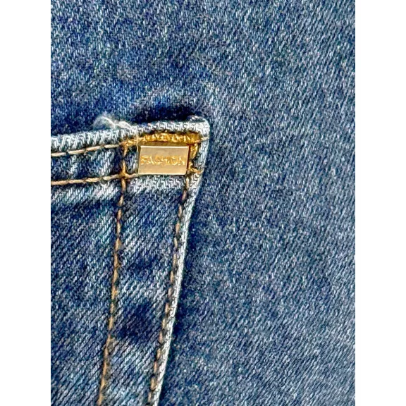 Szegecses koptatott női farmer övvel – Kék "BG1839-3H" - XL