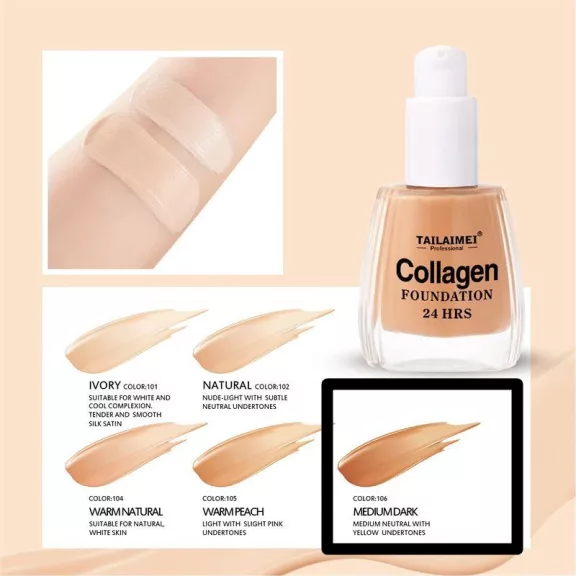 Tailaimei Custom 24h Flawless Finish Collagen Foundation - #106 Tailaimei Custom 24h Flawless Finish Collagen Foundation - #106