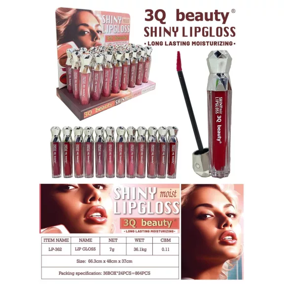 3Q Beauty Long -lasting Moisturizing Lip gloss - 06