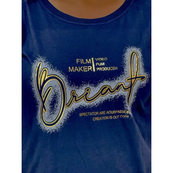 Arany színű feliratos Dream feliratos filmes női felső - Sötétkék