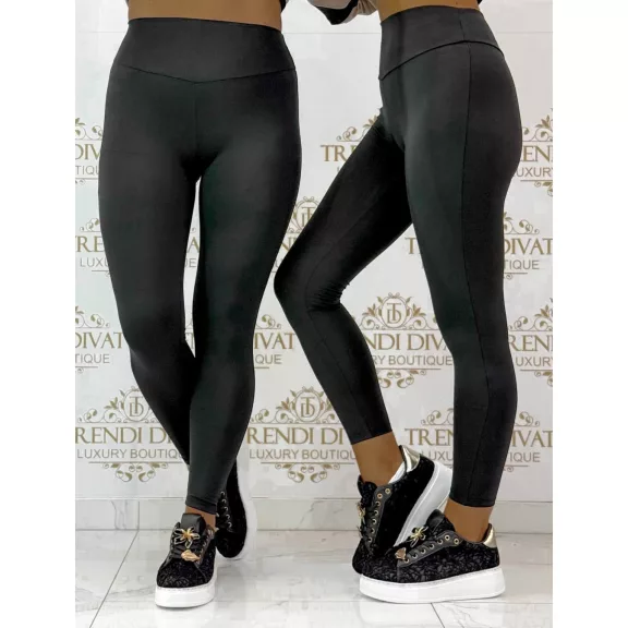 "Lapia" szuper rugalmas puha sztreccs nadrág – Magasított derekú leggings "M40549" - Fekete - L "Lapia" szuper rugalmas puha sztreccs nadrág – Magasított derekú leggings "M40549" - Fekete - L