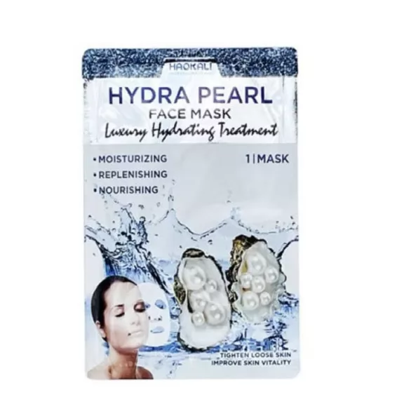 Hidratáló arcmaszk, szalvéta típusú, gyöngykivonattal, Wokali, Hydra Pearl, 30 ml Hidratáló arcmaszk, szalvéta típusú, gyöngykivonattal, Wokali, Hydra Pearl, 30 ml