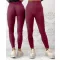 Ráncolt fenekű push-up női leggings – Magas derekú cicanadrág - Bordó