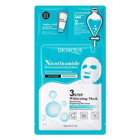 Bioaqua nicotinamide arcmaszk – 3step Bioaqua nicotinamide arcmaszk – 3step