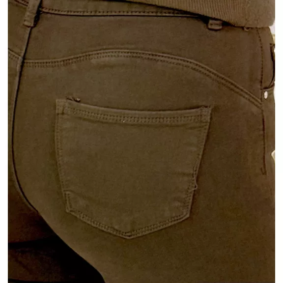 Középmagas derekú skinny farmernadrág "SZ3621-60" - Csoki barna - L