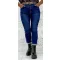Plus size, sötétkék Slim-Straight női farmer ezüstcsatos barna övvel "M1561-2" - M
