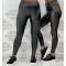 Apró műbőr mintás, magas derekú, rugalmas anyagú leggings "3263" - Fekete - XL
