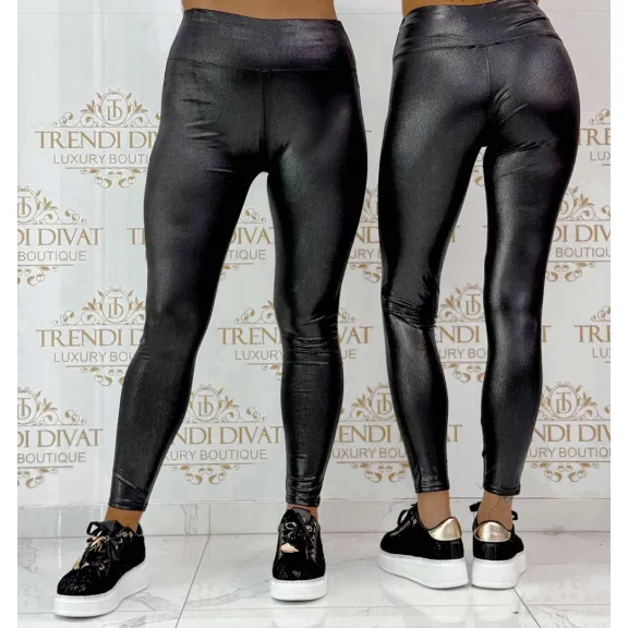 Apró műbőr mintás, magas derekú, rugalmas anyagú leggings "3263" - Fekete - XL Apró műbőr mintás, magas derekú, rugalmas anyagú leggings "3263" - Fekete - XL