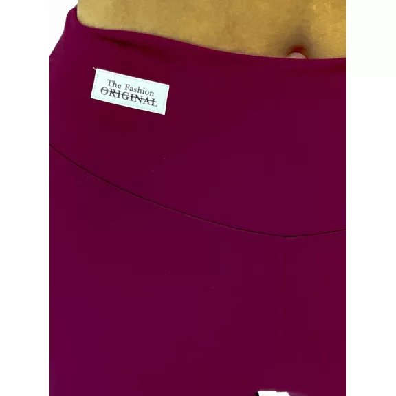 Szuper rugalmas matt sztreccs leggings fehér logóval "M60021" - Bordó - L Szuper rugalmas matt sztreccs leggings fehér logóval "M60021" - Bordó - L