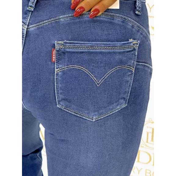 Fenékformáló push-up szűk szárú női farmer – Koptatott kék "RE3516" - XL Fenékformáló push-up szűk szárú női farmer – Koptatott kék "RE3516" - XL