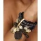 Multi-row, beaded, unique bracelet - Black