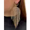 Unique stone dangling earrings - Gold