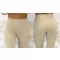 Passzés derekú, "Lapia" feliratos, puha anyagú leggings - Bézs - S