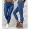 Magas derekú kék női skinny farmer, övvel "SZ3576-2" - M