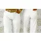 Snow-white, high-waisted MOM fit jeans with belt "BG1698-12" - S