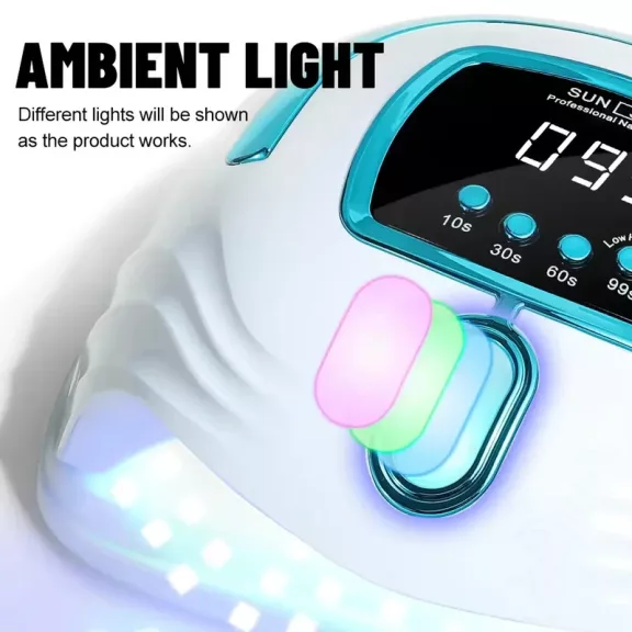 Nagy Teljesítményű, 268 W-Os Gél Uv Led-Es Körömlámpa - 57 Led-Del - Sun S5 - Kék