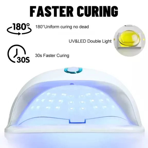 Nagy Teljesítményű, 268 W-Os Gél Uv Led-Es Körömlámpa - 57 Led-Del - Sun S5 - Kék