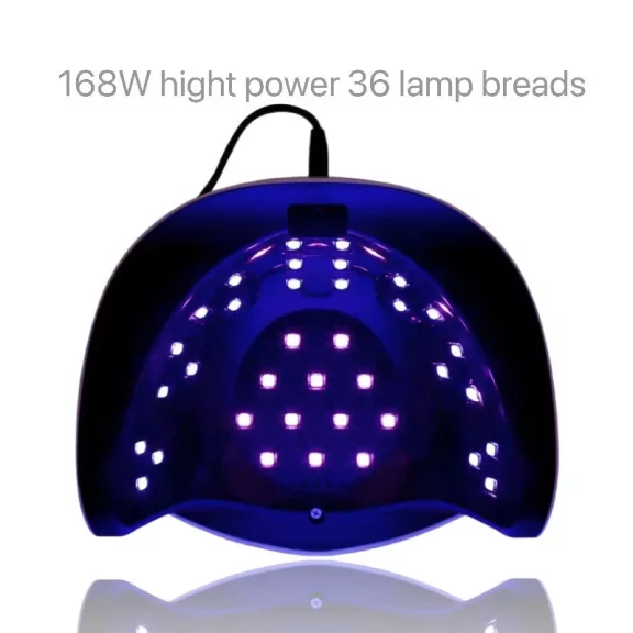 Nagy Teljesítményű, 168 W-Os Gél Uv Led-Es Körömlámpa - 36 Led-Del - Sun S6 - Arany