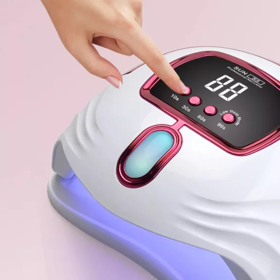 Nagy Teljesítményű, 268 W-Os Gél Uv Led-Es Körömlámpa - 57 Led-Del - Sun S5 - Pink