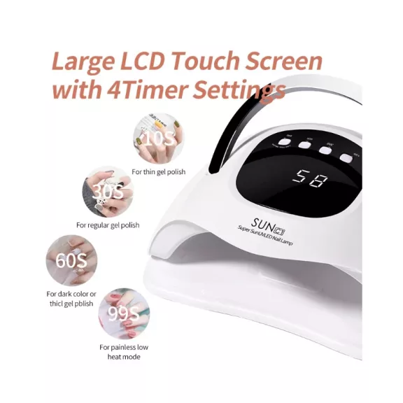 Professzionális Uv Köröm Lámpa - 288W - 63 Led Sun C1 - Fehér
