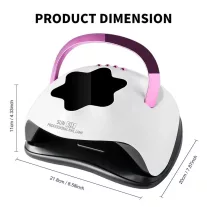   Nagy Teljesítményű, 268 W-Os Gél Uv Led-Es Körömlámpa - 57 Led - Pink- Qqf-2408212