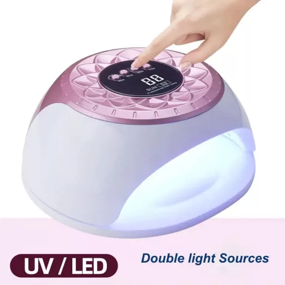 Nagy Teljesítményű, 268 W-Os Gél Uv Led-Es Körömlámpa - 57 Led-Del - Sun S9 - Pink