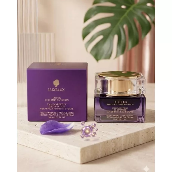 LUXELUX Éjszakai ránctalanító botox ampulla szemkörnyékápoló krém 30 ml LUXELUX Éjszakai ránctalanító botox ampulla szemkörnyékápoló krém 30 ml