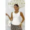 Rivet Neck Top - Black Sleeveless Women's Top - White