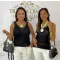 Lurex fiber knitted women's top - Sparkly sleeveless top - Black/Silver