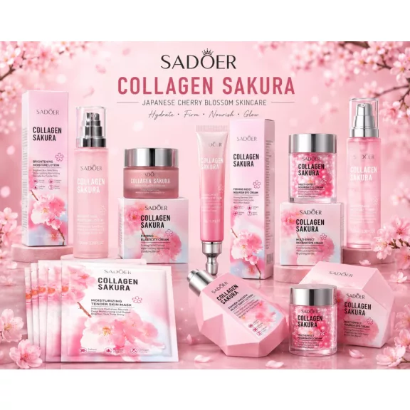 Sadoer Collagen Sakura 7 darabos bőrfeszesítő és hidratáló szett Sadoer Collagen Sakura 7 darabos bőrfeszesítő és hidratáló szett