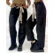 Black mom fit women's jeans with decorative stitching and gift belt "BG1723-13" - S
