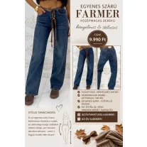   Women's straight leg jeans with gift belt "BQ5128" - M