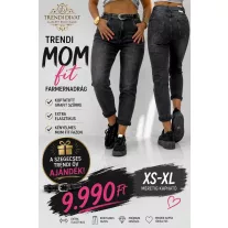   Worn black mom fit women's jeans with studded belt "BF5567-B" - S