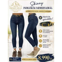   Dark blue skinny women's jeans with gift belt "SZ3336" - 26