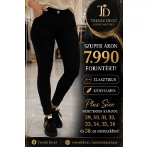   Plus size, high waist black women's skinny jeans "MS5733-13" - 29