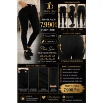   Plus size, high waist black women's skinny jeans "MS5733-13" - 29