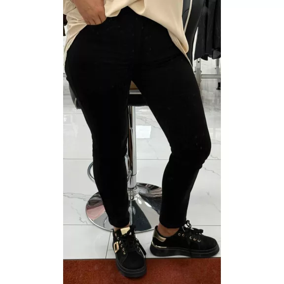 Plus size, high waist black women's skinny jeans "MS5733-13" - 29