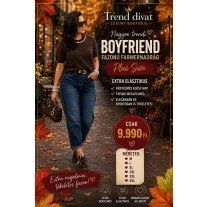   Plus size high waist mid blue women's mom fit jeans with brown belt "MK201-1" - 4XL
