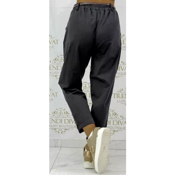 Ékszerdíszes, répa fazonú női szövetnadrág, ajándék övvel "16261" - Bordó Ékszerdíszes, répa fazonú női szövetnadrág, ajándék övvel "16261" - Bordó