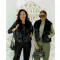 Faux fur vest with large collar "25007" - Black / S