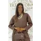Extra-loose, fluffy knit sweater - Chocolate
