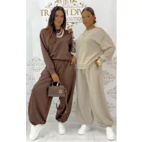 Extra-loose, fluffy knit sweater - Chocolate