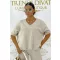 Extra-loose, fluffy knit sweater - Beige