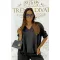 Extra-loose, fluffy knit sweater - Black